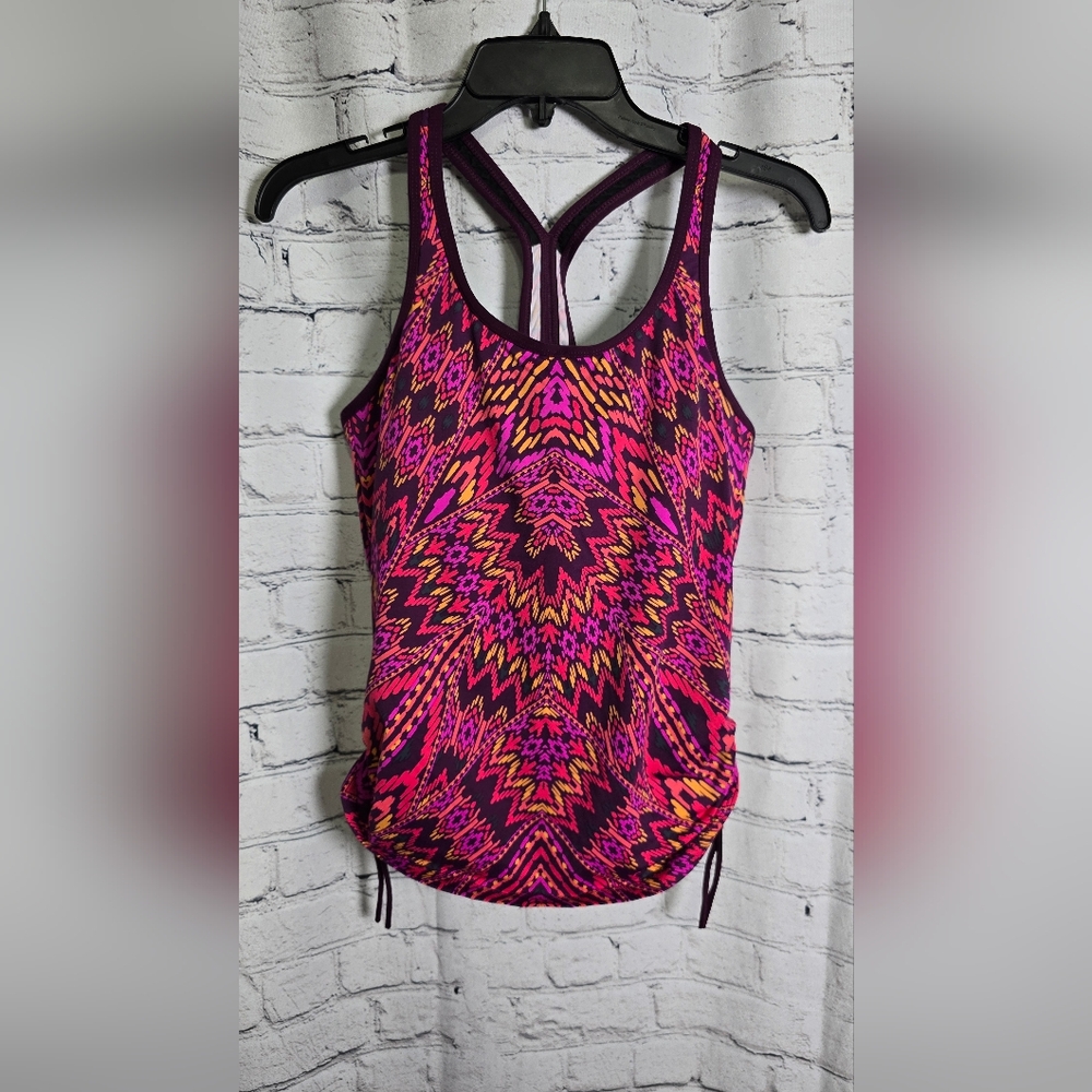Athleta Women’s Printed Racerback Bikini Tankini Top Size Medium‎